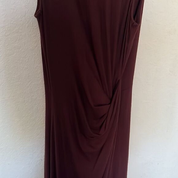 Black Swan Maroon Dress - Tight Side Knot Dress - Hi Lo - XS - Picture 2 of 4